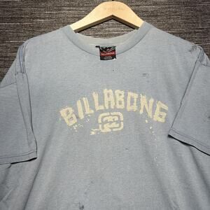 Billabong Vintage Shirt Men's Large Blue Short Sleeve Skate Y2K